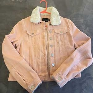 Baby pink BooHoo Corduroy Jacket
